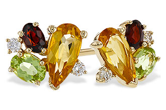 M320-12034: EARRINGS .66 SEMI PREC (CIT,PER,GAR) .70 TGW