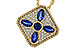 M320-13834: NECKLACE .89 TW SAPPHIRE 1.20 TGW