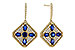 M320-13843: EARRINGS 1.03 TW SAPPHIRE 1.46 TGW