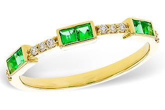 M320-13889: LDS WED RG .23 TW EMERALD .30 TGW