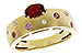 M320-15707: LDS RG .58 MULTI CLR (GAR & PINK SAPP) .66 TGW
