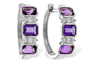 M320-17489: EARRING 1.05 TW AMETHYST 1.16 TGW