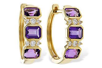 M320-17489: EARRING 1.05 TW AMETHYST 1.16 TGW