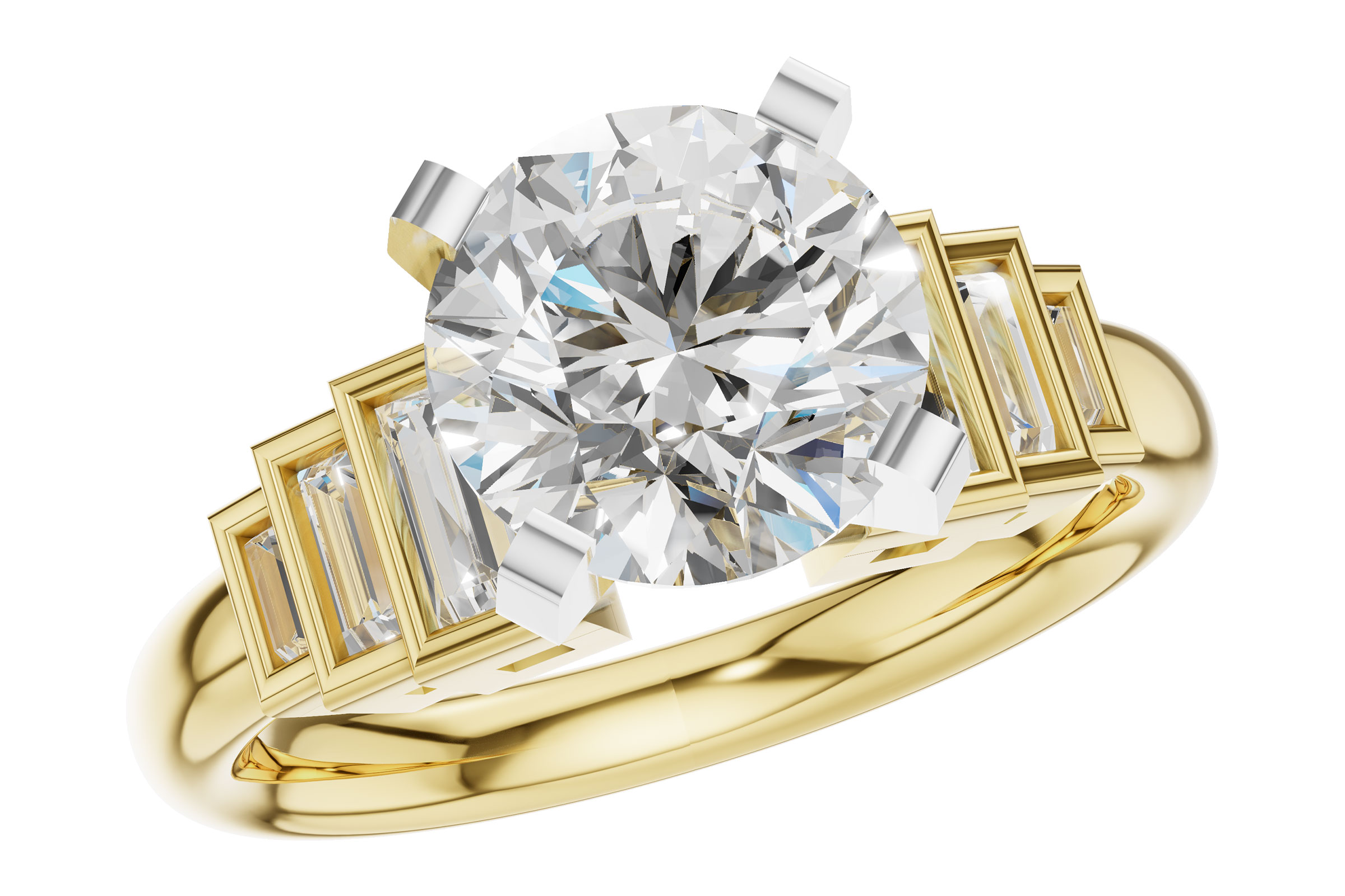 M321-01107: LDS SEMI DIA RG .26 TW BAGUETTES
