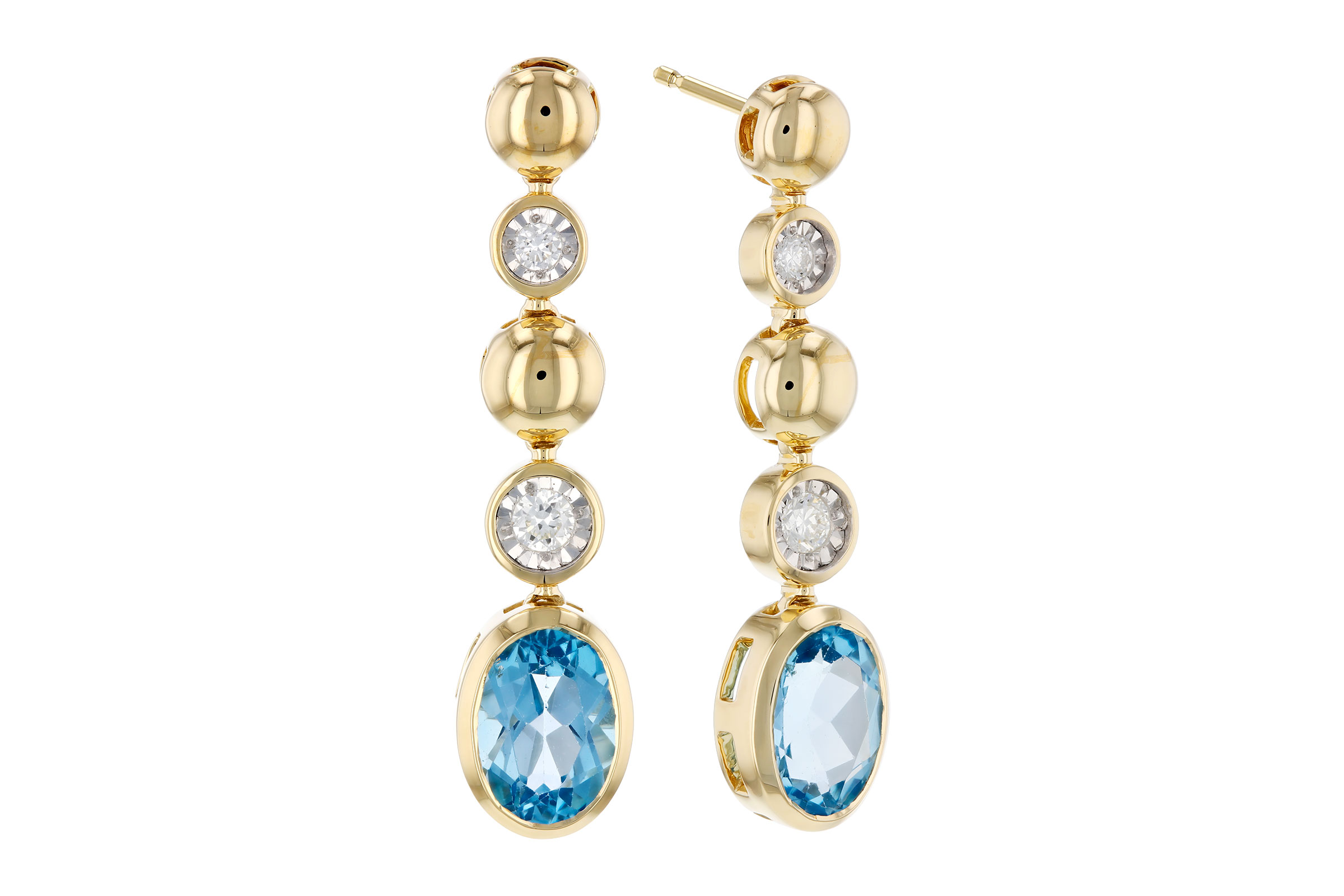 M321-01161: EARRINGS 1.66 TW BLUE TOPAZ 1.76 TGW