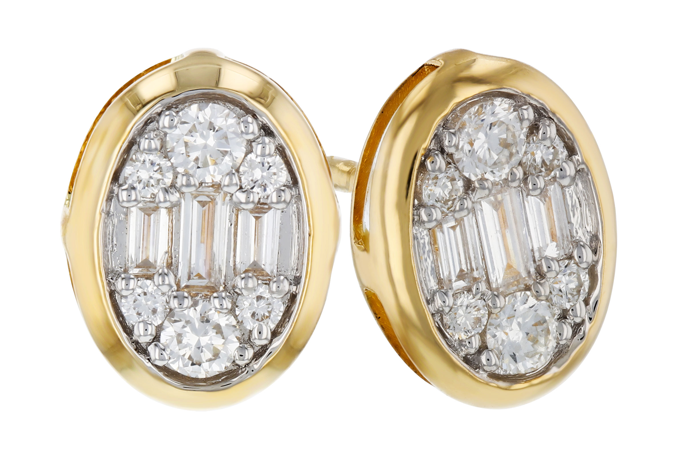 M321-02070: EARRINGS .08 TW BAGUETTE .24 TW
